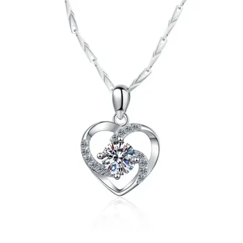 Celestine Promise - Moissanite Pendant Necklace 5