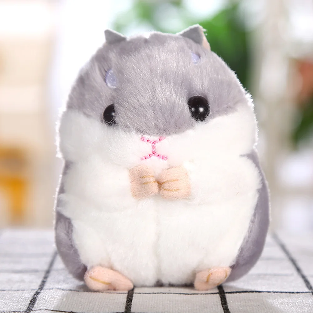 

1pc Plush Hamster Key Chain Backpack Ornaments, Little Plush Key Chain Decoration For The Theme Party, Kindergarten Gift, Candy
