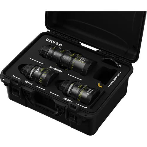 DZOFilm Y24 교육용 카타 에이스 35-80mm + VESPID 16 & 25mm 렌즈 키트 (ARRI PL) 풀프레임 센서 커버
