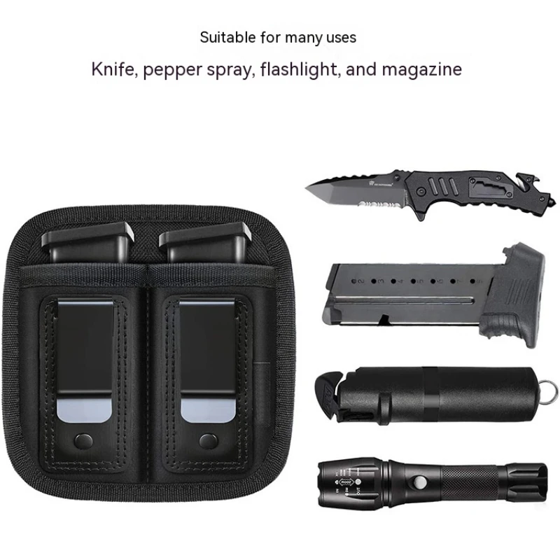 

Tactical Nylon Magazine Pouch Holster Pistol 9mm Concealed Carry Mag Case with Clip Glock 19 21 Beretta 92 Handgun Mag Pouch