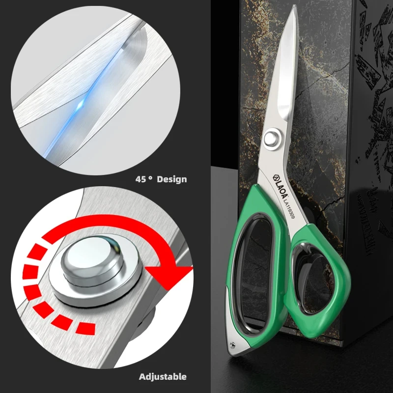 LAOA Multifunktionsschere, industrieller Edelstahl, professionelle Küchenschere, Nähen, Schneider, Schere, Lebensmittel, Stoff, Schneidwerkzeug – Detail 1