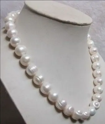 

Beautiful 9-10MM white akoya BAROQUE Pearl necklace 18inch
