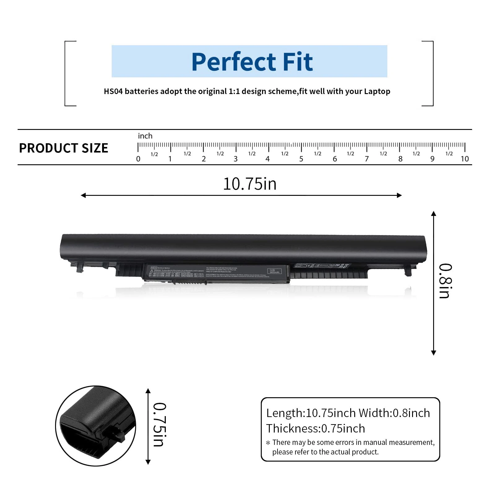 HS04 HS03 Laptop Battery for HP 807956-001 807612-421 807611-131 HSTNN-LB6U 15-AY039WM 14 17 TPN-I119 240 245 246 250 256 G4/G5