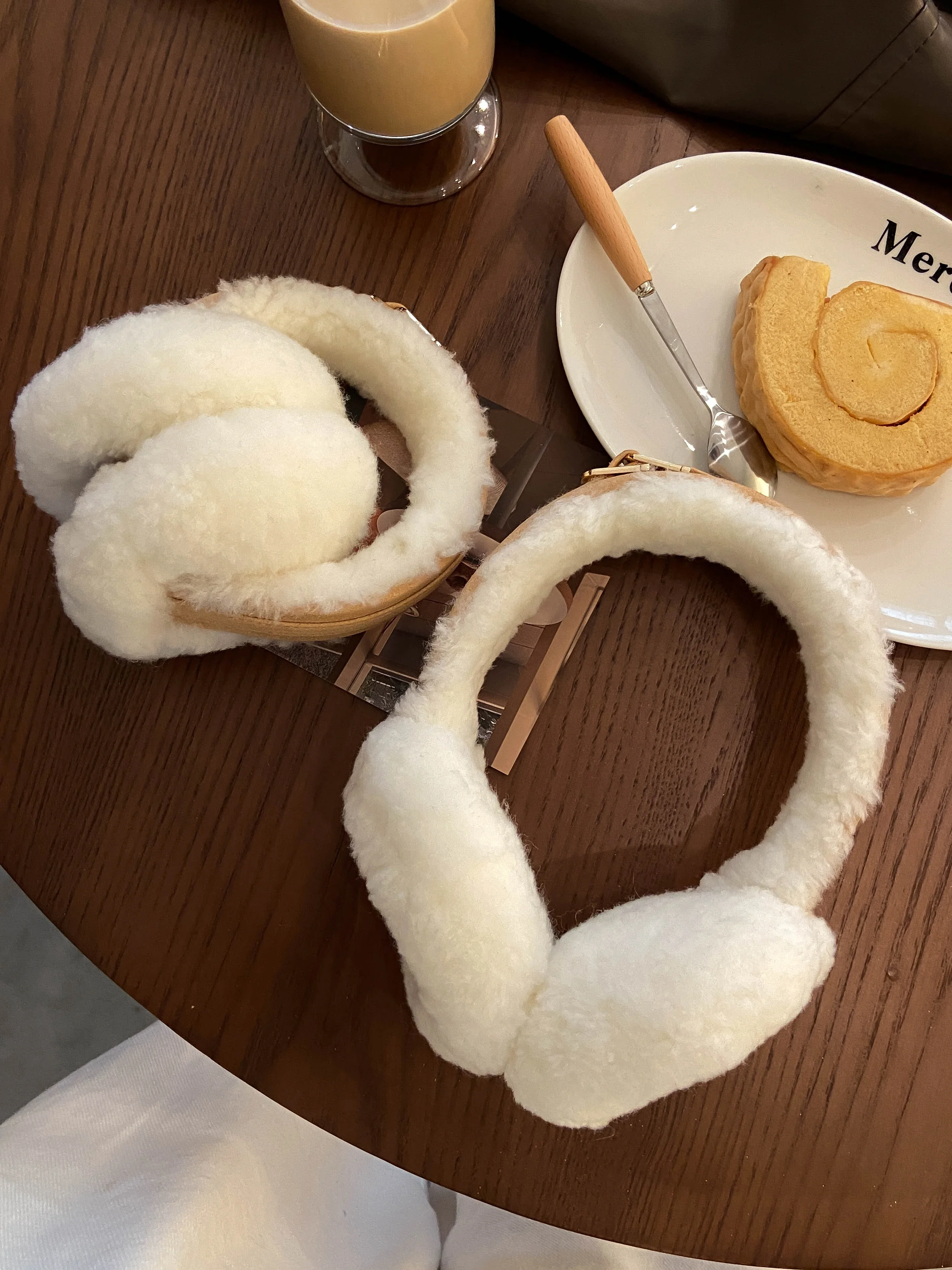 Wool Ear Warmer Winter Sheepskin Ear Muffs for Women Men Soft Warm Solid Earflap Outdoor Cold Protection EarMuffs Cover