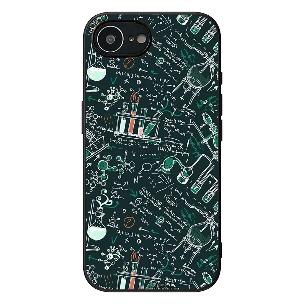 Science-Themed Silicone Phone Cover with Chemistry Design