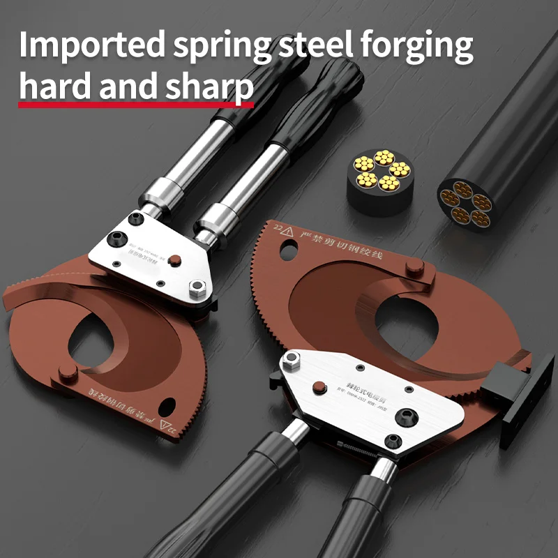 Cable Cutter Plier Ratchet Electrician Scissors Copper Aluminum Wire Cutting Plier Hand Tool Hand Plier for Large cable 3
