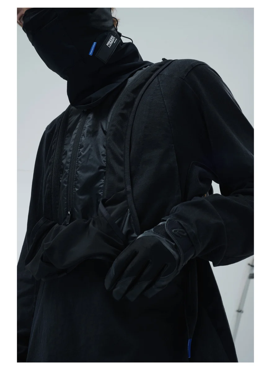 Reindee Lusion 21aw  Split hem base longsleeve shirt dyed cotton secured pocket techwear ninjawear
