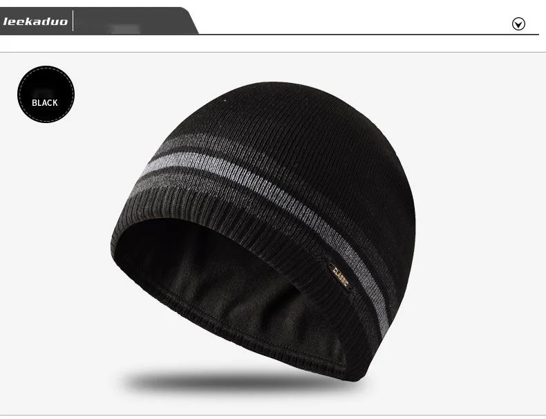 Neue Herren-Strickmütze aus Samt mit Eisenetikett, gerader Rand, Strickmütze ohne Krempe, schlicht gewebte Kuppelmütze, Kapuzen-Skimütze_voghion.com