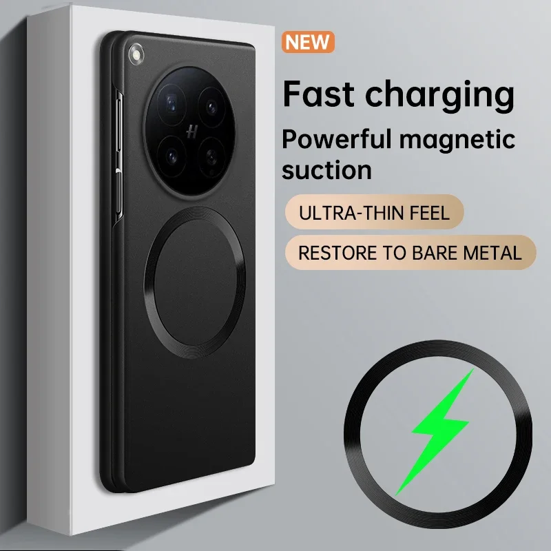 Luxurious Metallic Magnetic Flap Frosted Case - Skin-Friendly Bumper Cover