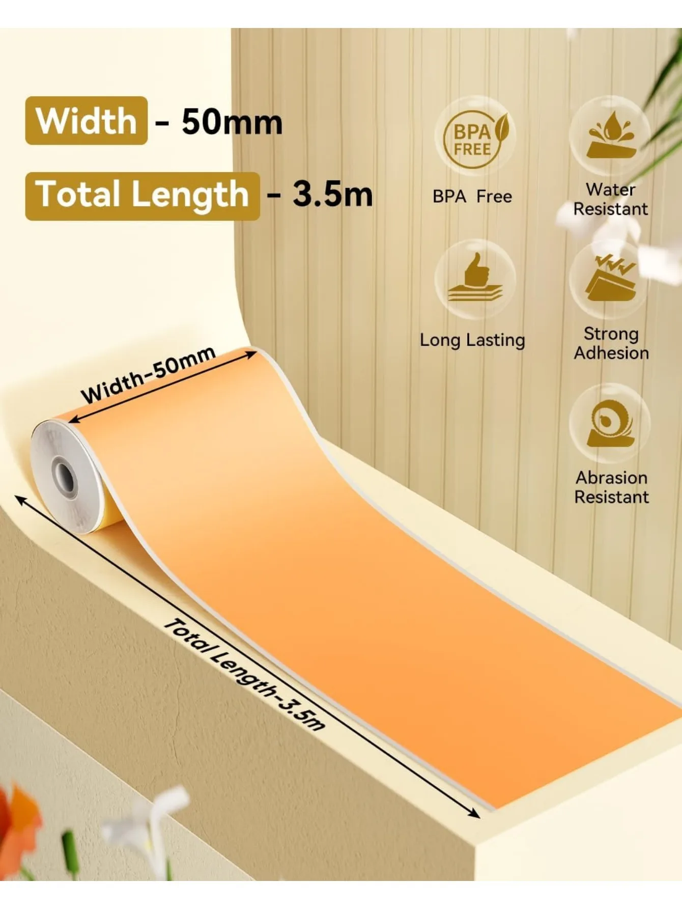 T02 Mint Green/Lavender Purple/Light Orange, Adhesive Thermal Paper, Color Printer Paper, Compatible With T02/M02X/M02L