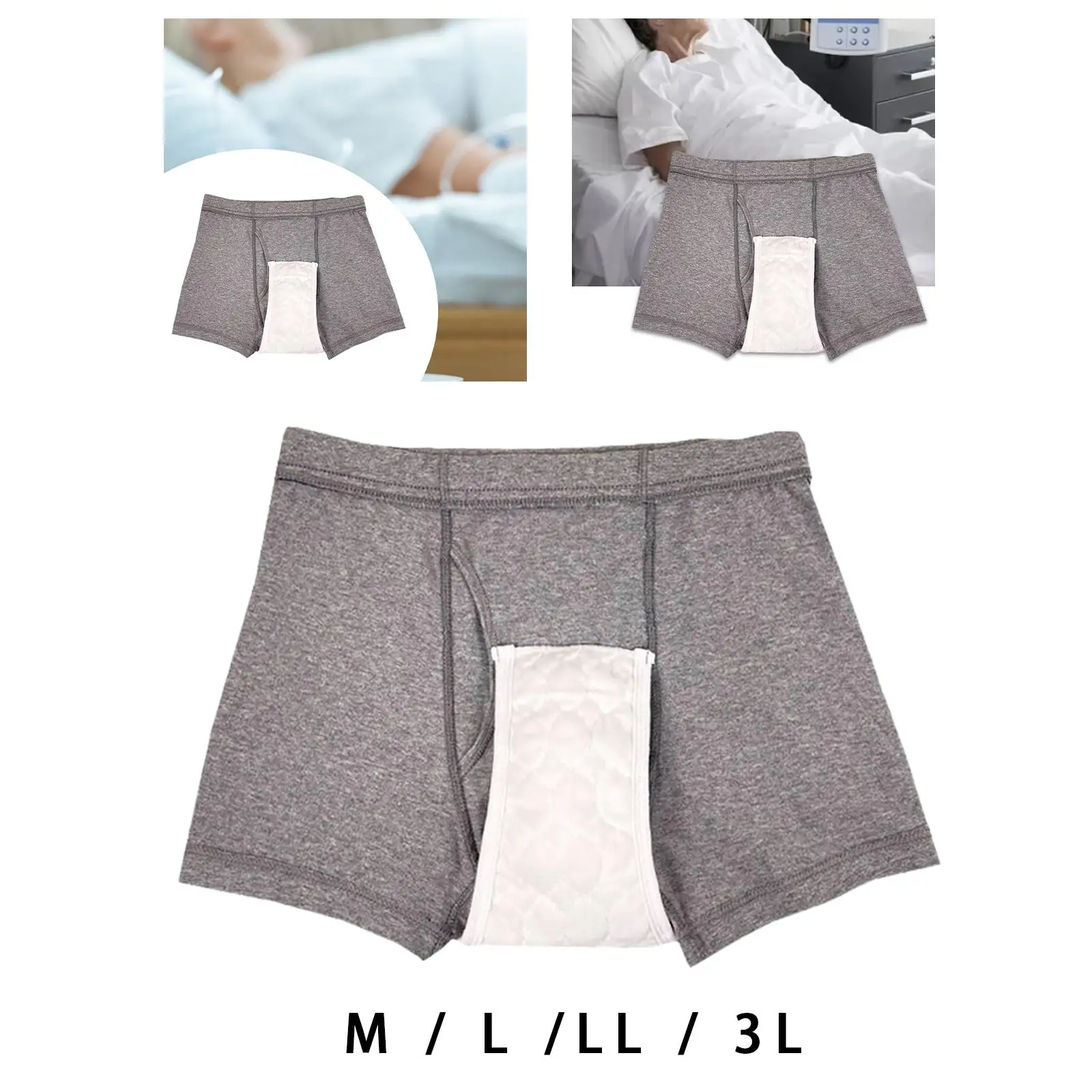 Men Diaper Pants Washable Soft Leakfree Super Absorbent Incontinence Panties Seniors Reusable Diapers