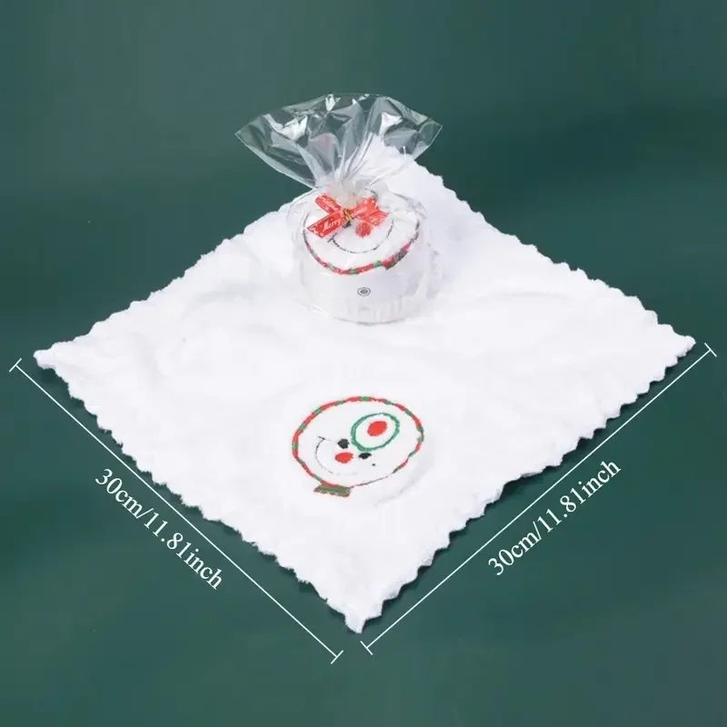 3Pcs Christmas Gifts Hand Towel Creative Santa Snowman Xmas Tree Design Towels Christmas Home Kitchen Bathroom Decoration Supply