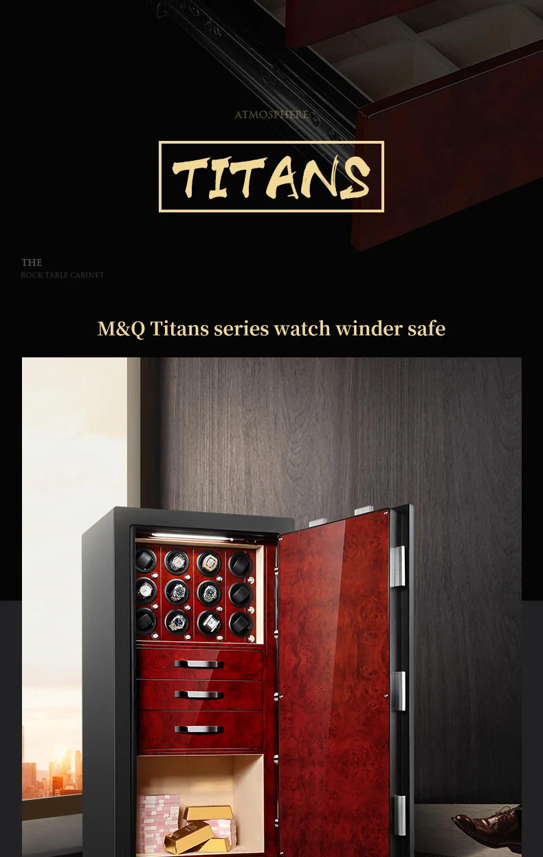 S1b3da761e56b4a7580072a335884db25O Home use steel fingerprint lock safe watch winder jewelry money security safe box