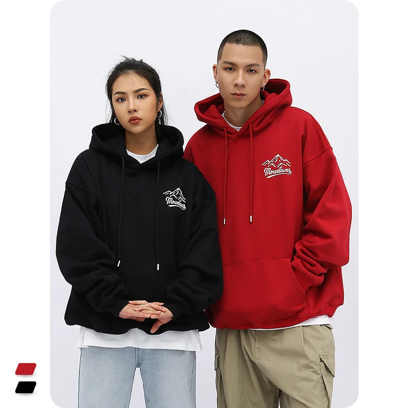 

Hip Hop Printed Hoodies Take Me to The Mountain Mens Cool Hooded 380g Cotton Light Fleece Streetwear Drop Sweatshirts 2023