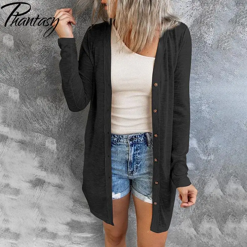 

Phantasy Elegance Office Lady Knit Cardigan Women Solid Color Retro Casual Coat Female Button Designer Tops Autumn Clothes