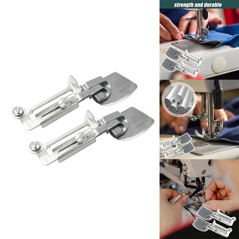 A24F-Adjustable Sewing Rolled Hemmer Foot, 2Pc Adjustable Universal Sewing Rolled Hemmer Foot Set