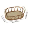 Rattan Woven Basket Oval Fruit Serving Tray with Handle Desktop Storage Box for Fruits Sundries Snacks Kitchen Counter Organizer 6