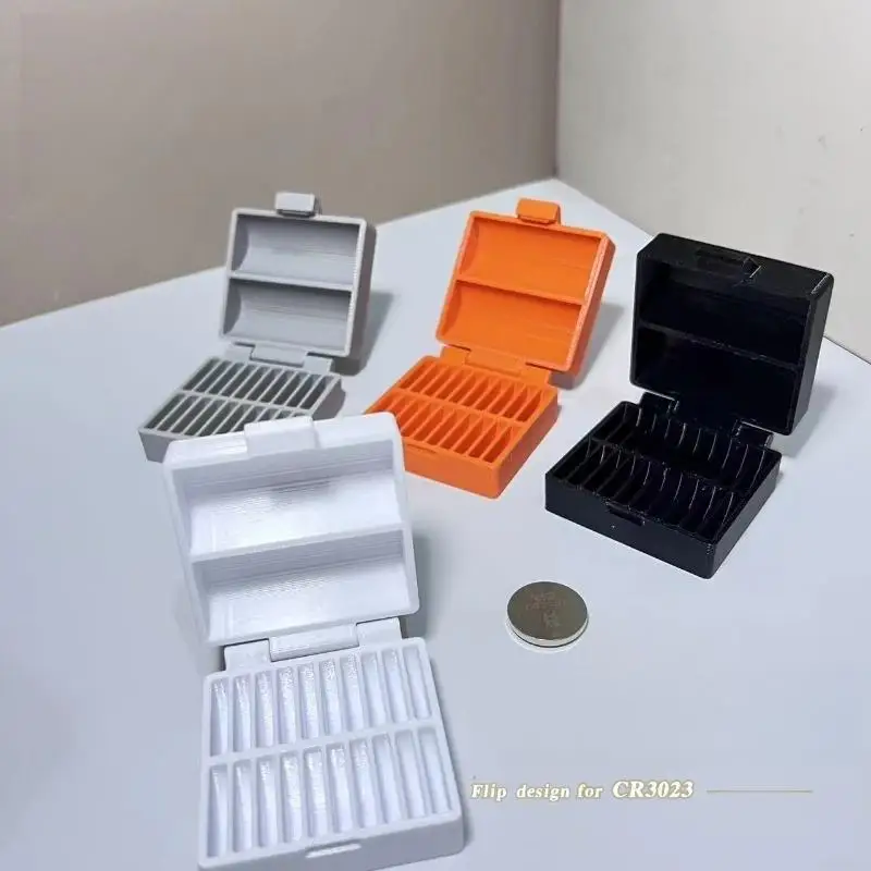 새로운 판매 1Pcs CR2450/LR44 버튼 배터리 보관 케이스 주최자 10/20 그리드 CR2032 버튼 배터리 보관 상자
