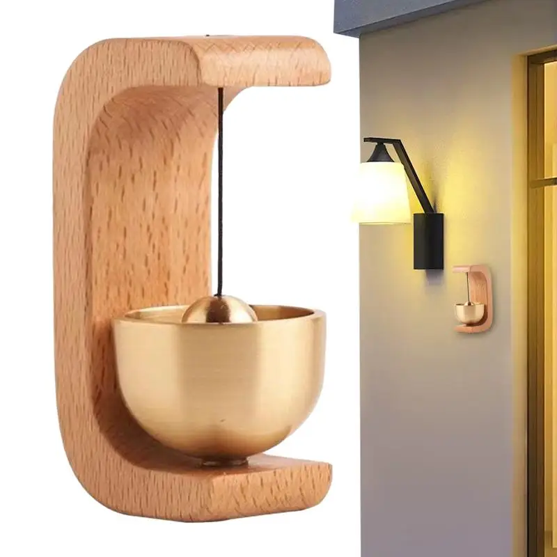 

Wood Doorbell Chime Japanese Wind Chimes Wooden Door Bell Creative Entrance Door Bell Magnetic Decorative Entry Reminder Bell