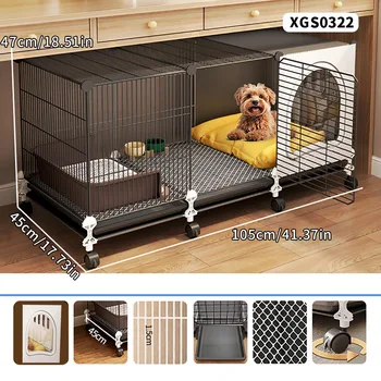 Indoor Pet Cage with Tray & Toilet Area 1