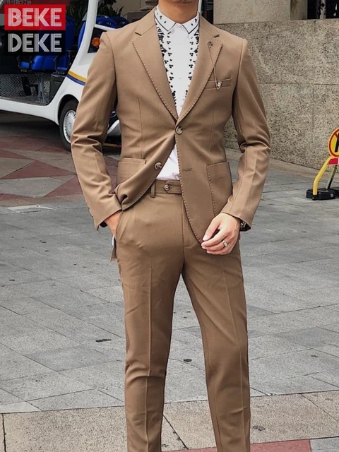 Brown Formal Men Suits Classic Fit 2 Pieces/Regular Slim Fit Blazer With  Pants For Wedding Groom Best Man Wear/Men's Clothes Set - AliExpress