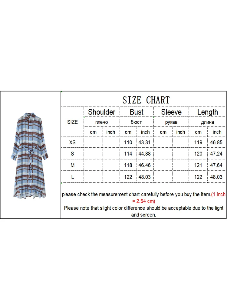 Women's Plaid Printed Shirt Dress Spring Autumn Casual Long Dresses 2025 New Long Sleeve Lace Up Female Thin Streetwear