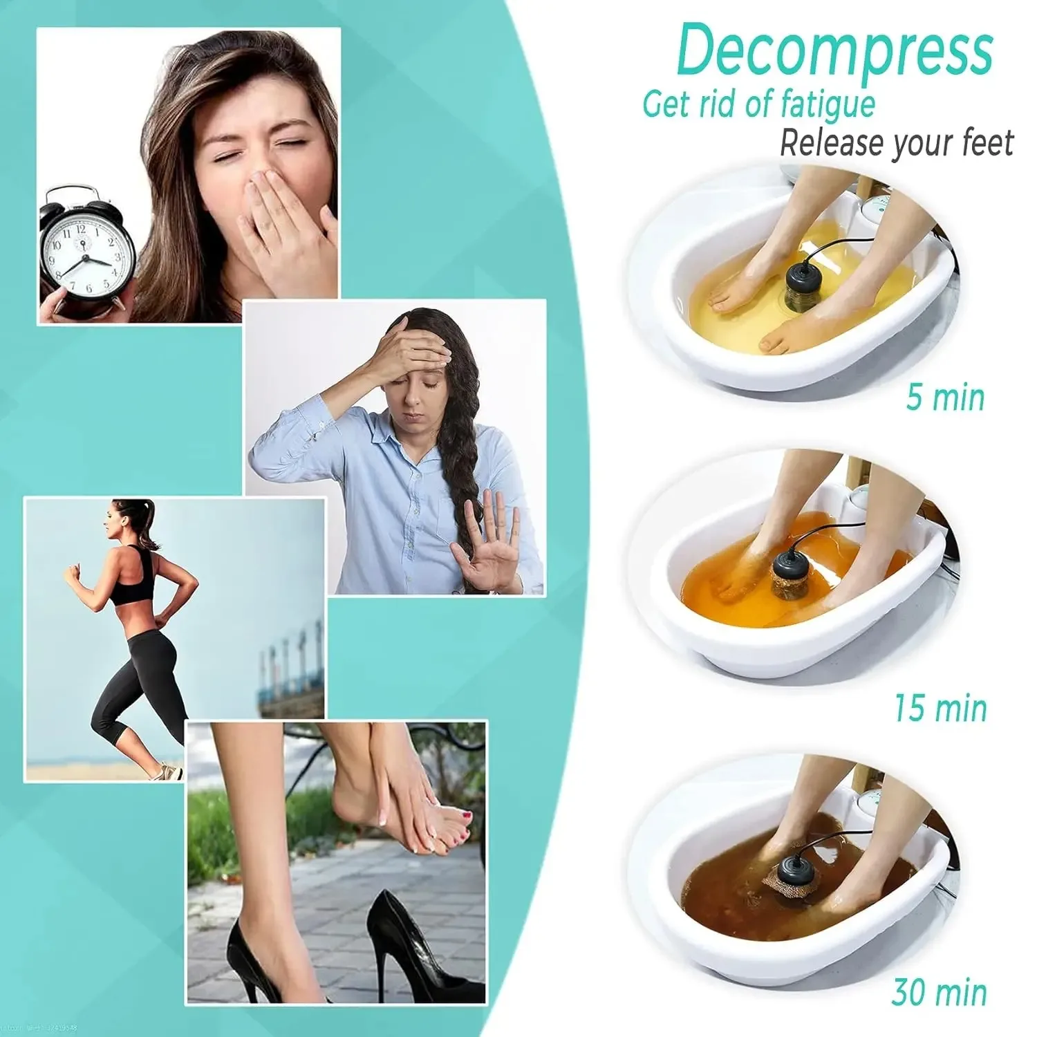 Electric Mini Ion Foot Spa Bath Massager