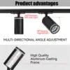 GU10 Track Light Set Track Lighting Wall Lamp Rail 110V Spot Lights Led Spotlight Fixture Clothing Store Shop Home Kitchen Rails 3