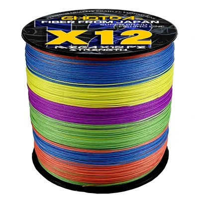 GHOTDA Sea Fishing Strong PE X12 Braided Fishing Line 300M 500M