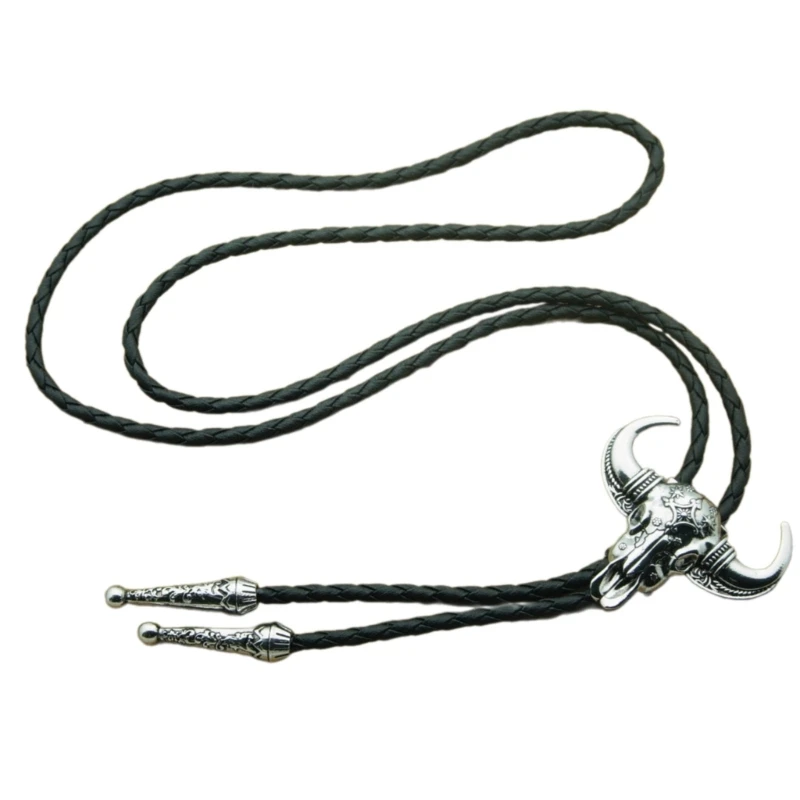 

Relief Ox Head Bolo Tie for Male Formal Gathering Carnivals Party Man Teens Shirt Sweater Costume Gentleman Necktie