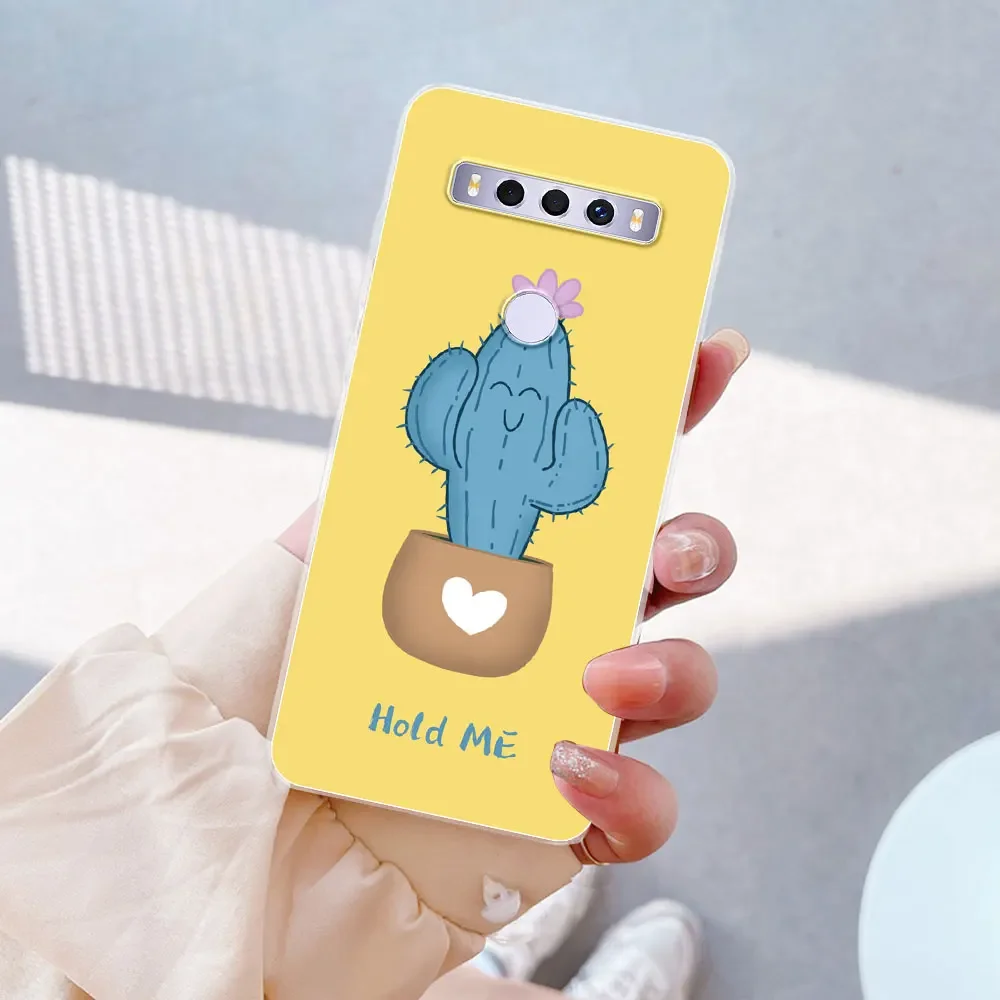 Stylish Clear Silicone Soft Shell Phone Case with Fashion Print Design