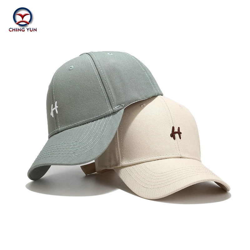 

New Baseball cap four seasons fashionable Embroidery H letter hat men and women Cotton fashionable couple relaxation peaked caps
