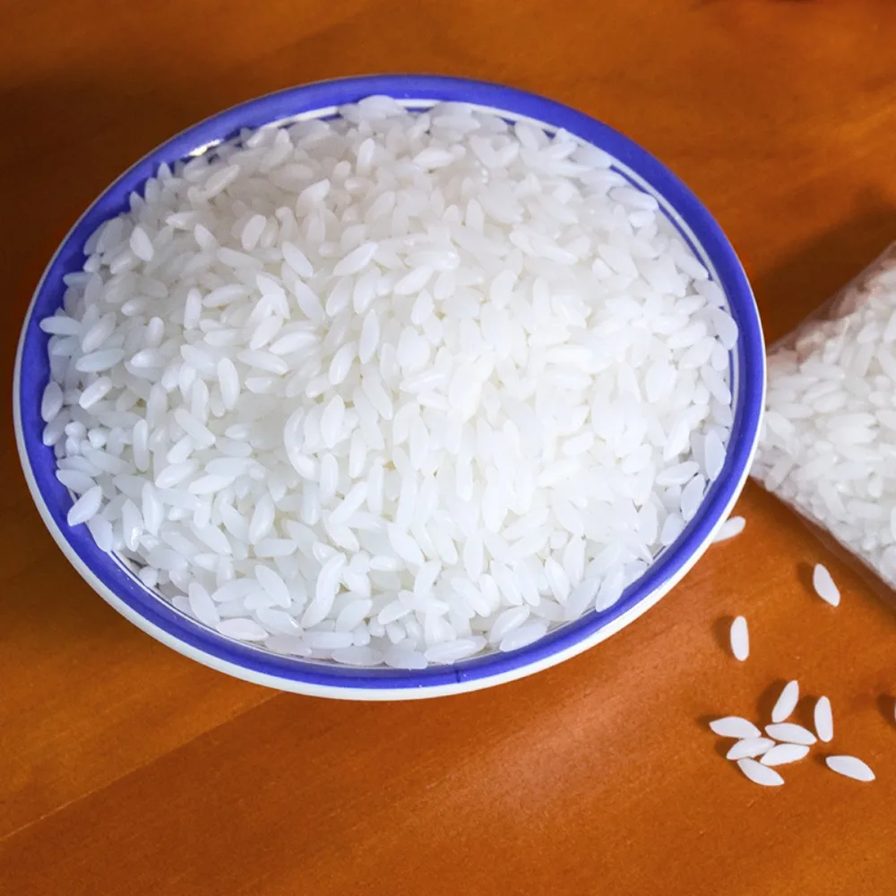 Creative Artificial Rice Model PVC Interesting White Miniatures Fake Rice Cabinet Ornaments Handmade Chinese Grain Model 1Pcs food model,food photography props