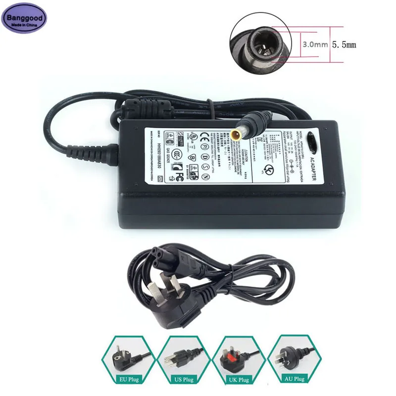 AC 전원 케이블 포함 노트북 충전기, 삼성 CPA09 004A PSCV600/04A NP300E4C A03US NP300E5A ...