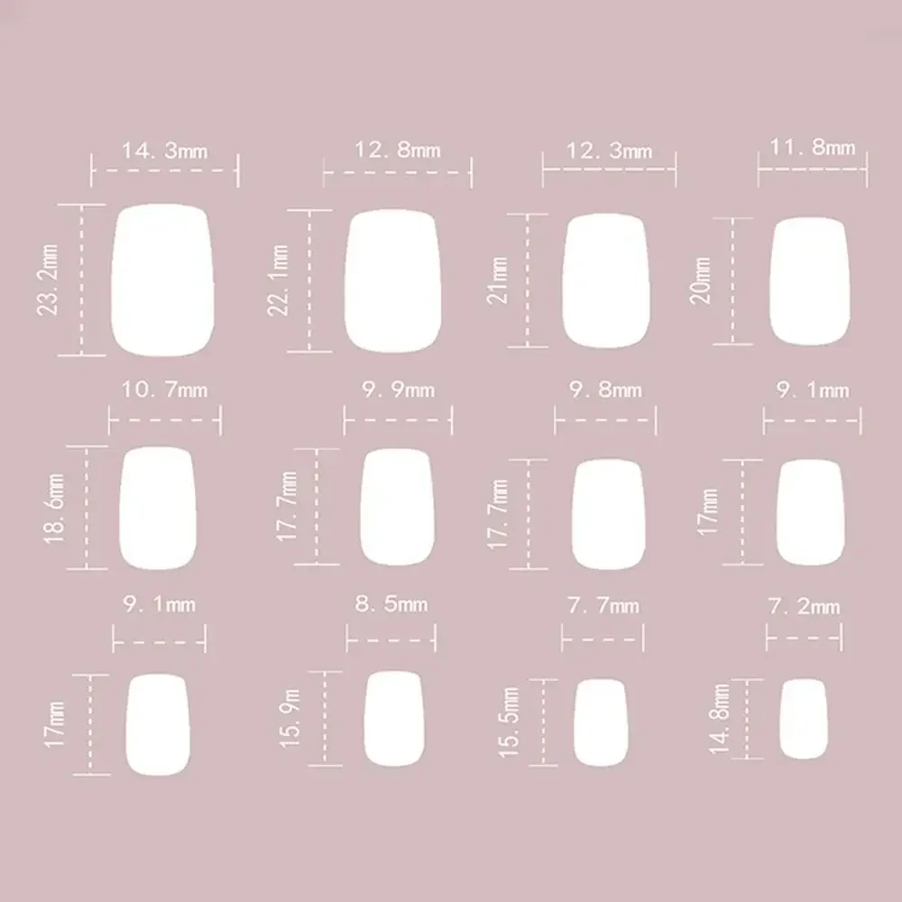 Fashion Long Ballerina and Square False Nails Black Love Heart French Fake Nails Gold Red Edge Full Cover Nail Tips DIY