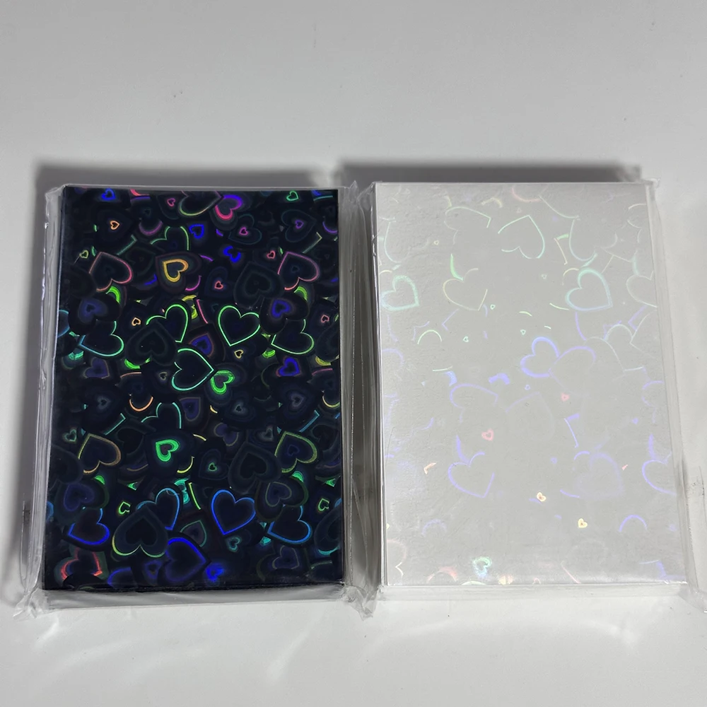 50 pz/pacco Glittery Colored Idol Toploader Card maniche per fotocellula Love Heart Photo Card custodia protettiva Storage Pack