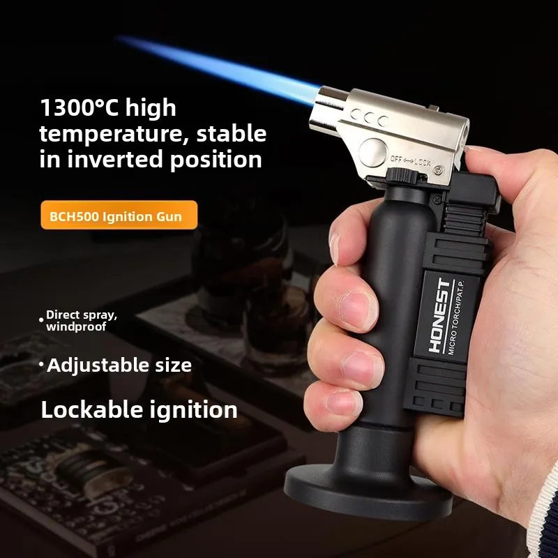 High Temperature Resistant Outdoor Barbecue Gas Stove Large Caliber Direct Spray Flame Gun Can Be Inverted for Cigar Use