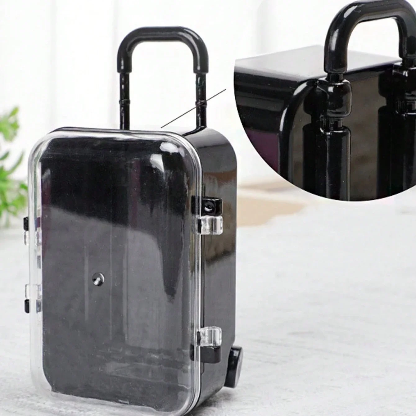 Labubu Mini Storage Box Transparent Suitcase