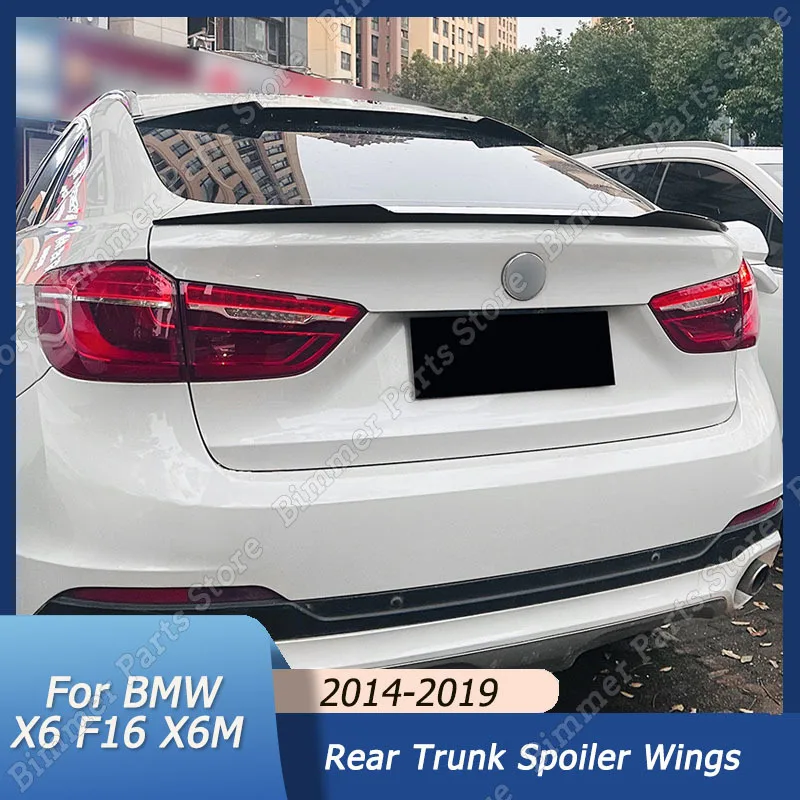 

For BMW X6 F16 X6M 2014 2015 2016 2017 2018 2019 Gloss Black Accessories Exterior Part Rear Sport Spoiler Wing Styling Tuning