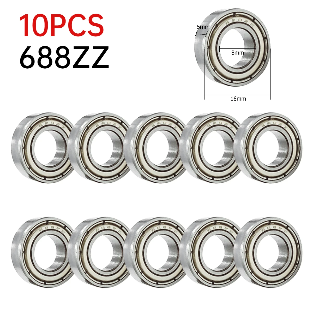 10PCS 688ZZ
