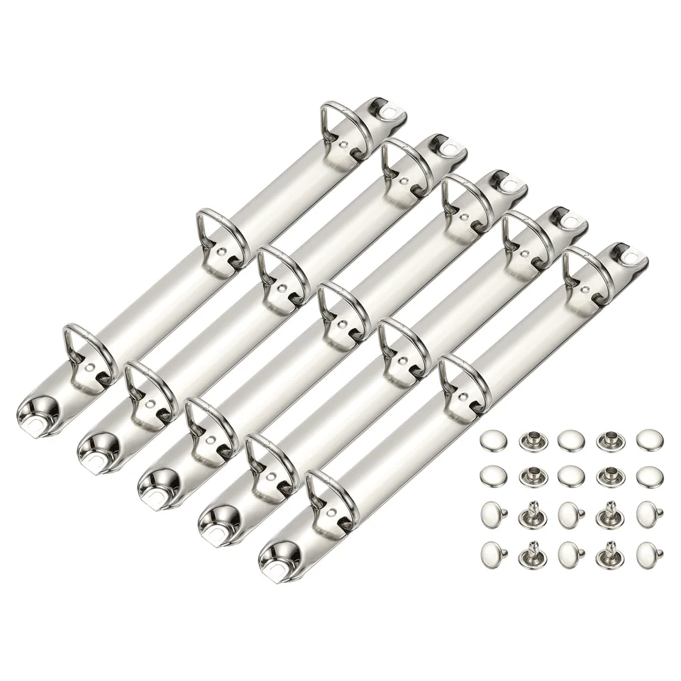 PATIKIL B7 2 Loch Ringbinder Mechanismen, 5er Set 0,63 D Ring Ersatzbinder Planer Lose Blatt Bindungsspulen für Organisatoren DIY Füllpapier Aufbewahrungsordner Zubehör, 20mm Silberton