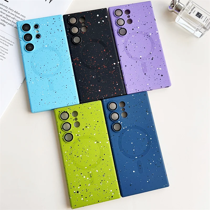 Speckle Ink Starry Sky Soft Silicone Magnetic Case