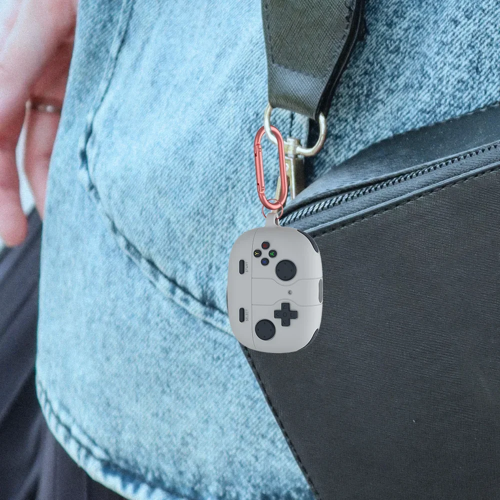 Luxury Silicone Shockproof Earphone Case with Keychain