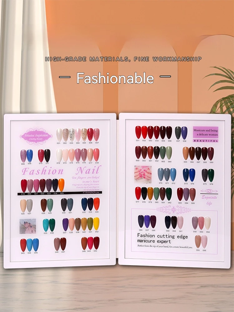 Nail Art Display Book Acrilico Cover Gel Polish Swatch Chart Strumenti Per Saloni Che Mostrano Scaffale Manicure Color Card Nail Display Board