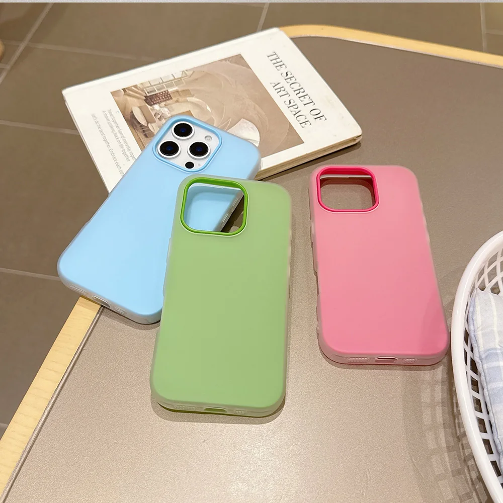 Luxury Fashion Matte Candy Color Dual-Layer Phone Case