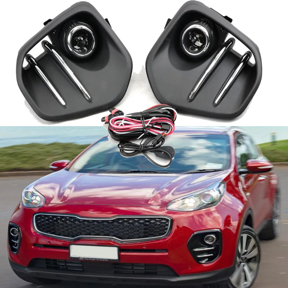 

Car Bumper Headlight For Kia KX5 Fog Light Sportage 2017~2019y Car Accessories Halogen Bulb Auto KIA KX5 Headlamp