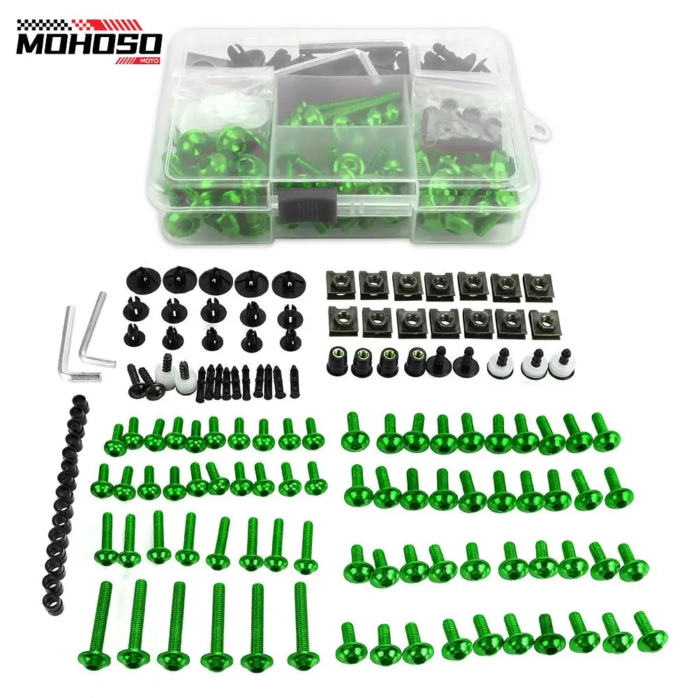 

For kawasaki z750 z900 z1000 z800 versys 650 er6n ninja 400 300 z1000sx Motorcycle CNC Fairing Bolt Kit Fastener Clips Screw