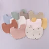 Cotton Gause Baby Bibs Solid Color Absorbent Baby Tassel Bib Newborn Burp Cloths Bandana Scarf for Kids Baby Girls Feeding Item 2