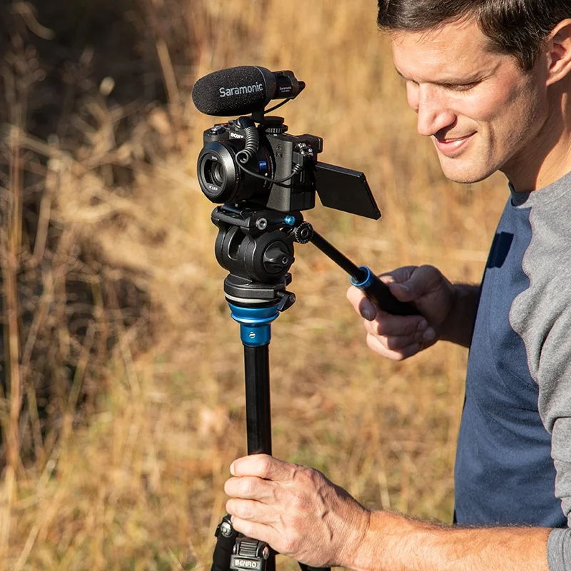 Benro S2 S4 S6 S7 S8 Pro Video Heads Aluminum Hydraulic Head For Video Tripod QR4 Quick Release Professional PTZ