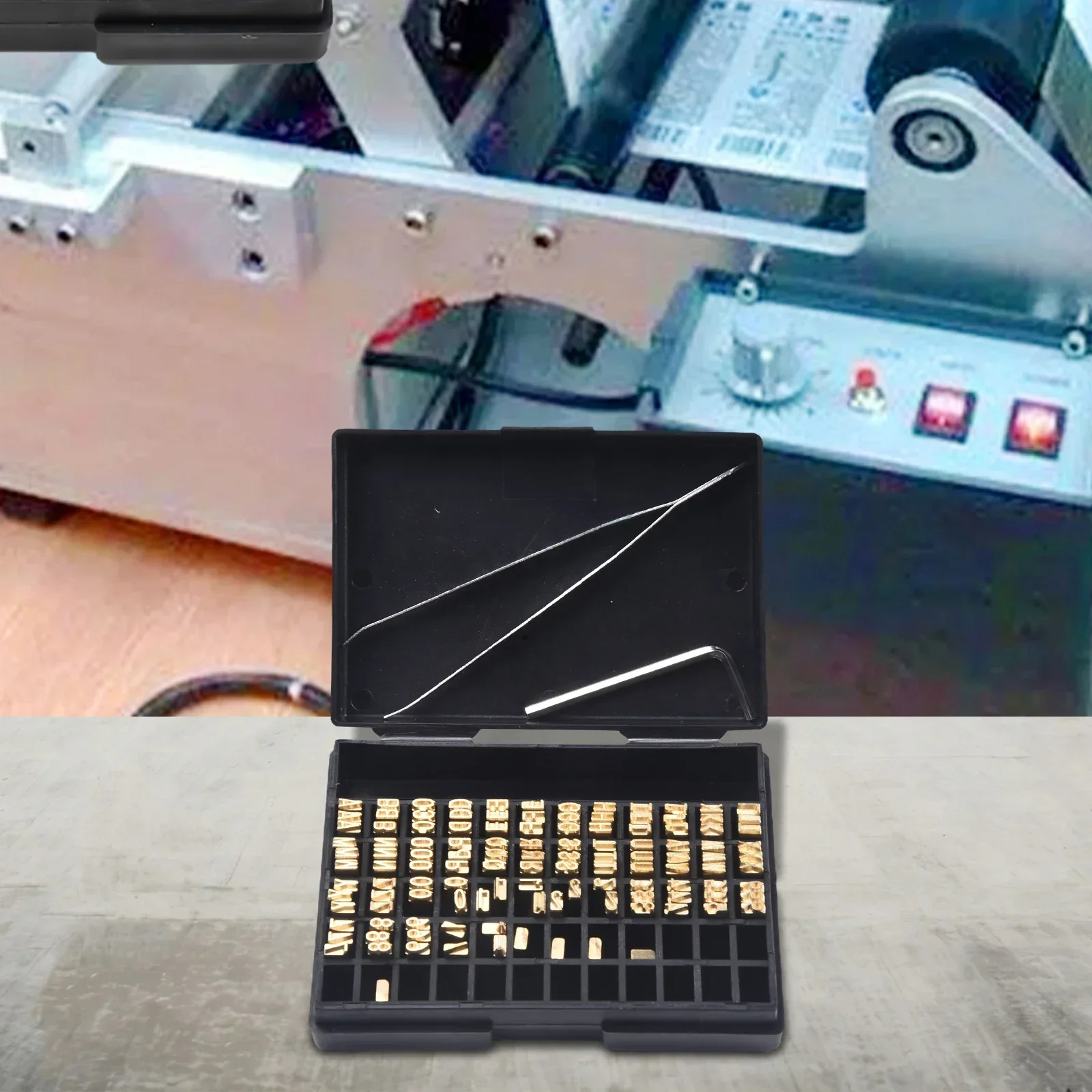 120pcs Pper Character Stamping Machine 2x3x15cm Hot Stamp Pper Letters Thermal Ribbon Printing Font Power Tools Accessories